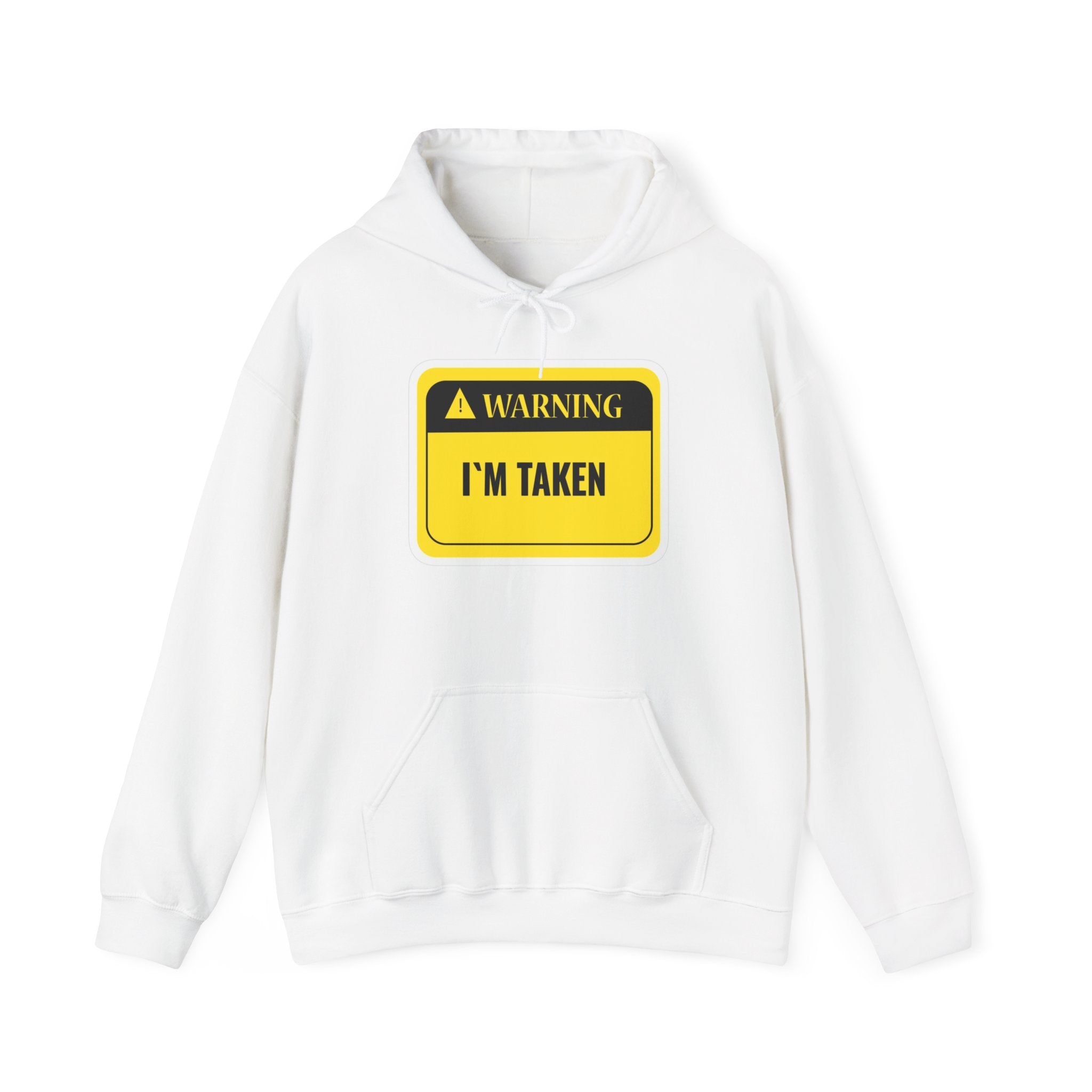 Hazardy "Warning: I'm Taken" Pullover Hoodie — Black