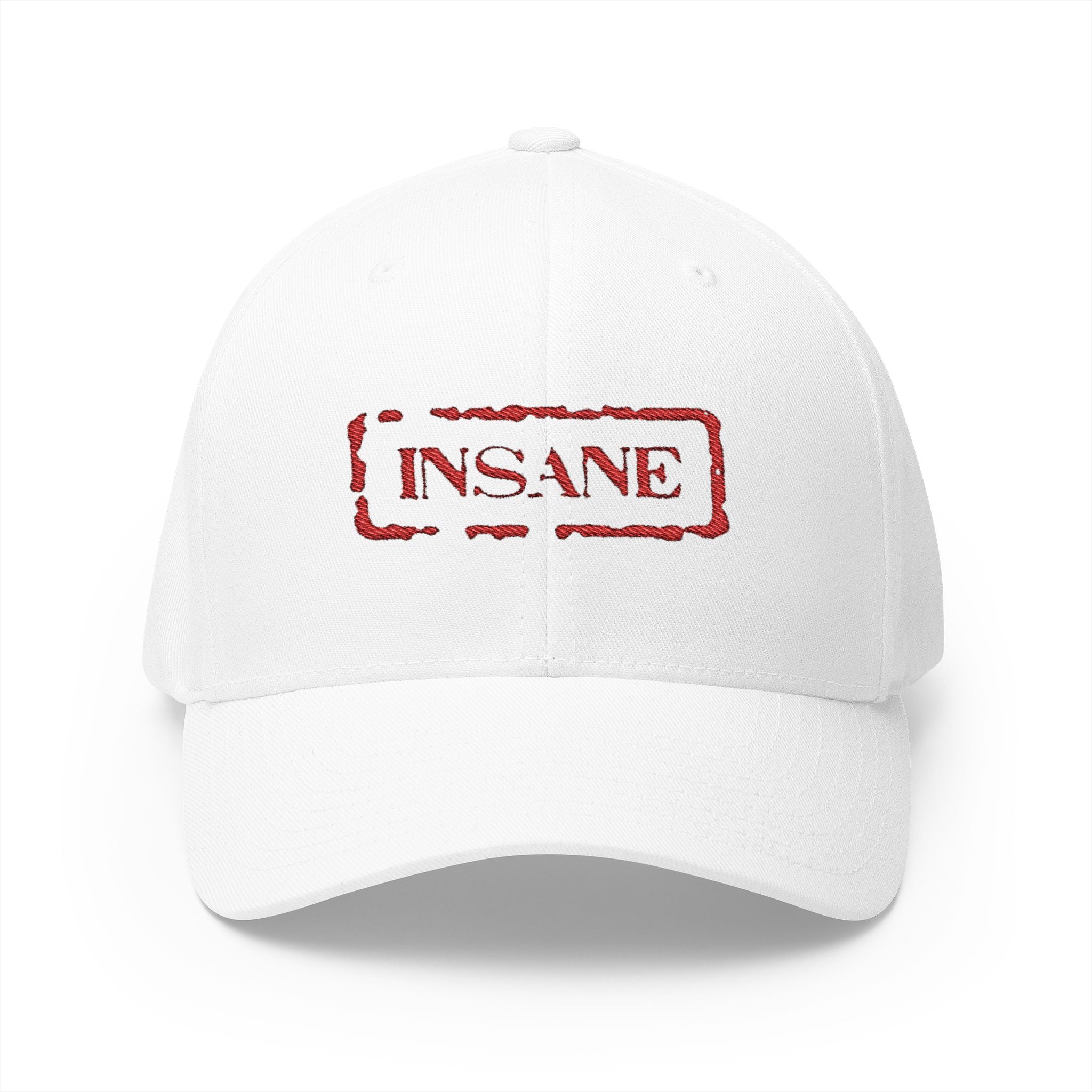 Insane Embroidered Cap - Distressed Red Stamp Hat