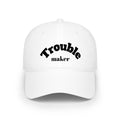 Hazardy~Troublemaker Baseball Cap – Funny Retro Script Low Profile Hat