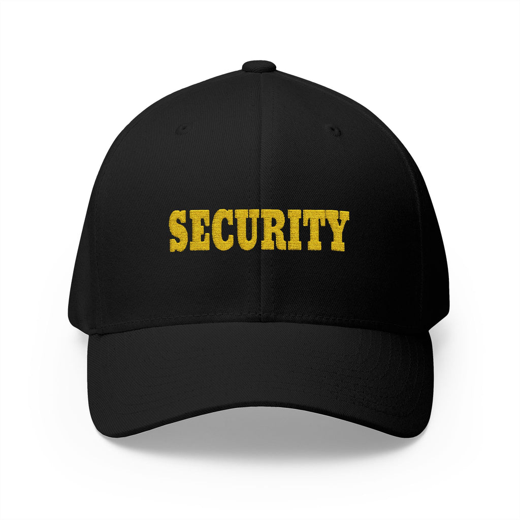 Hazardy "Security" Embroidered Cap — Black Structured Hat
