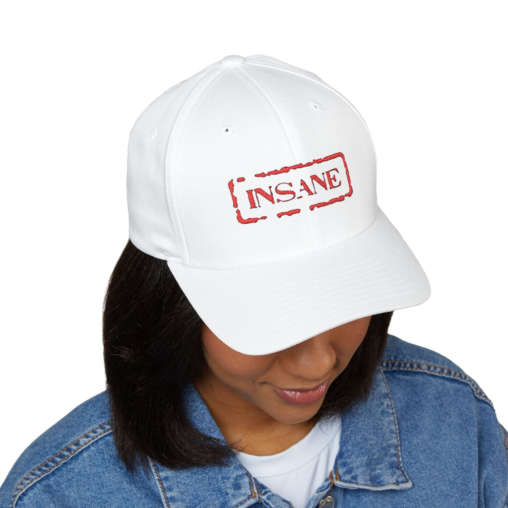 Insane Embroidered Cap - Distressed Red Stamp Hat