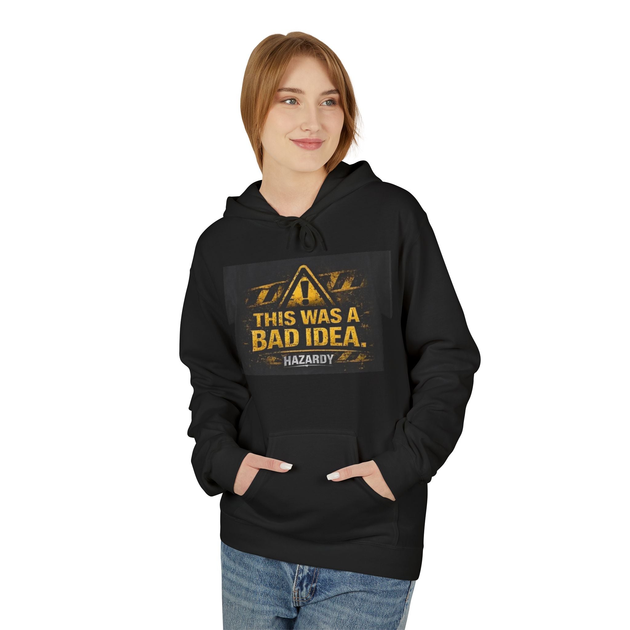 Hazardy Unisex Midweight Softstyle Fleece Hoodie — Lightweight Grungewear