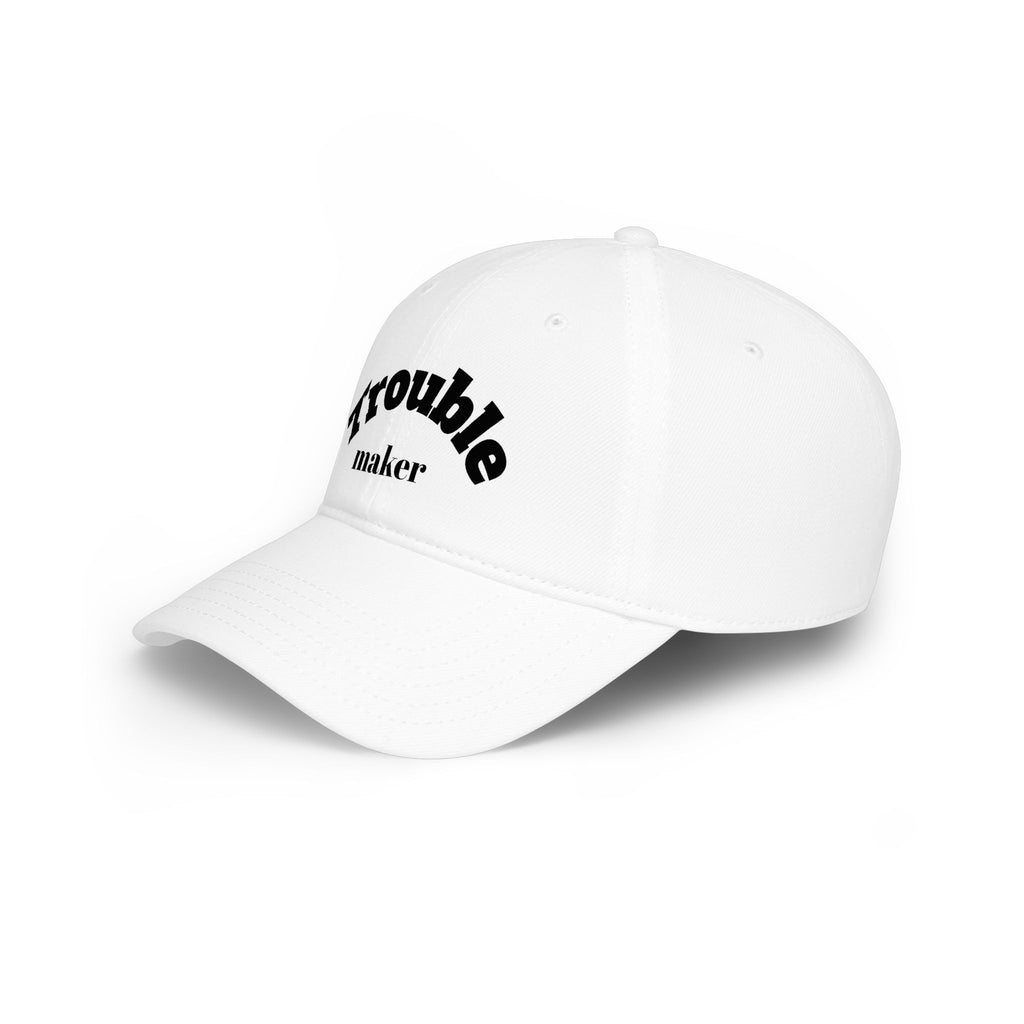 Hazardy~Troublemaker Baseball Cap – Funny Retro Script Low Profile Hat