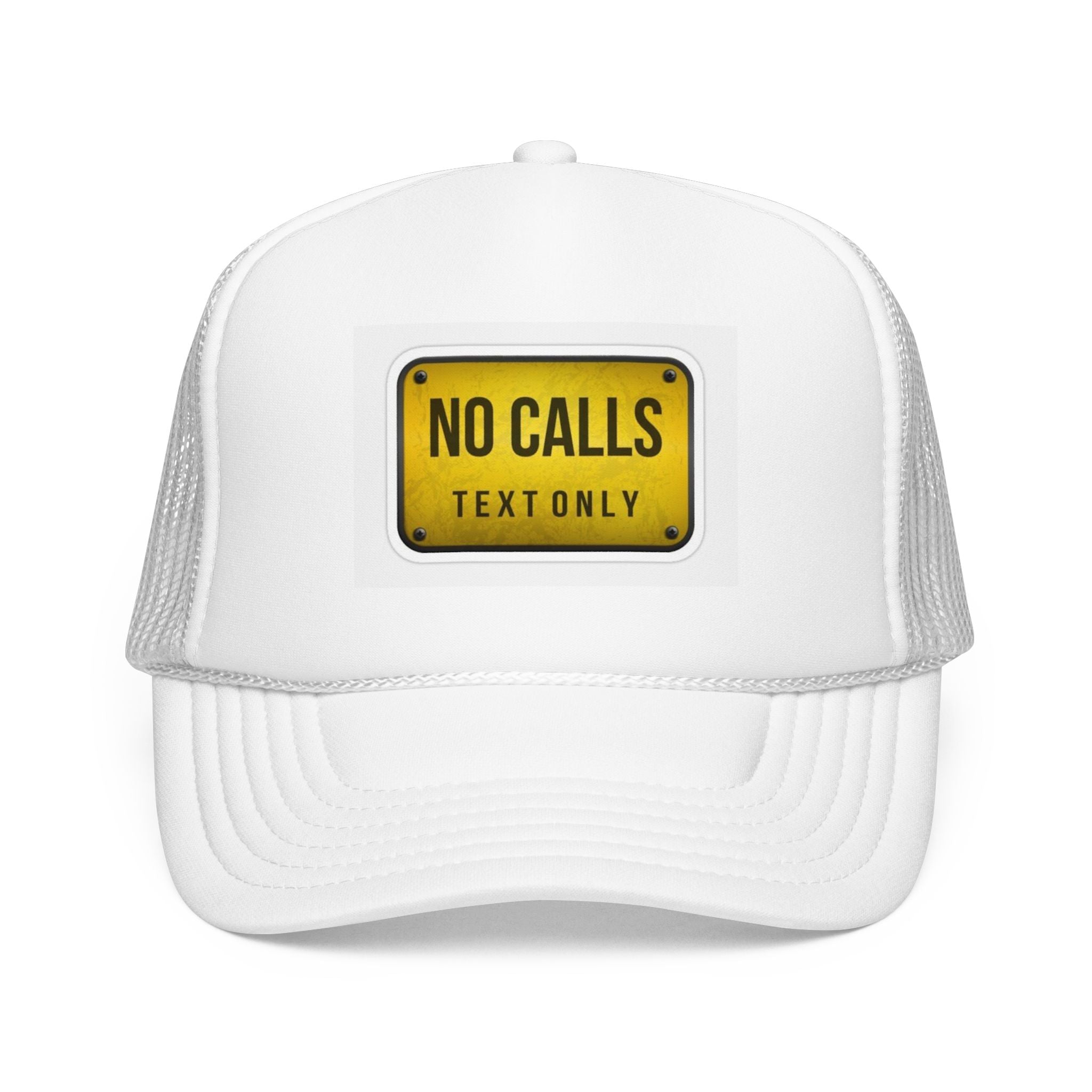 Hazardy "No Calls, Text Only" Trucker Hat — Black