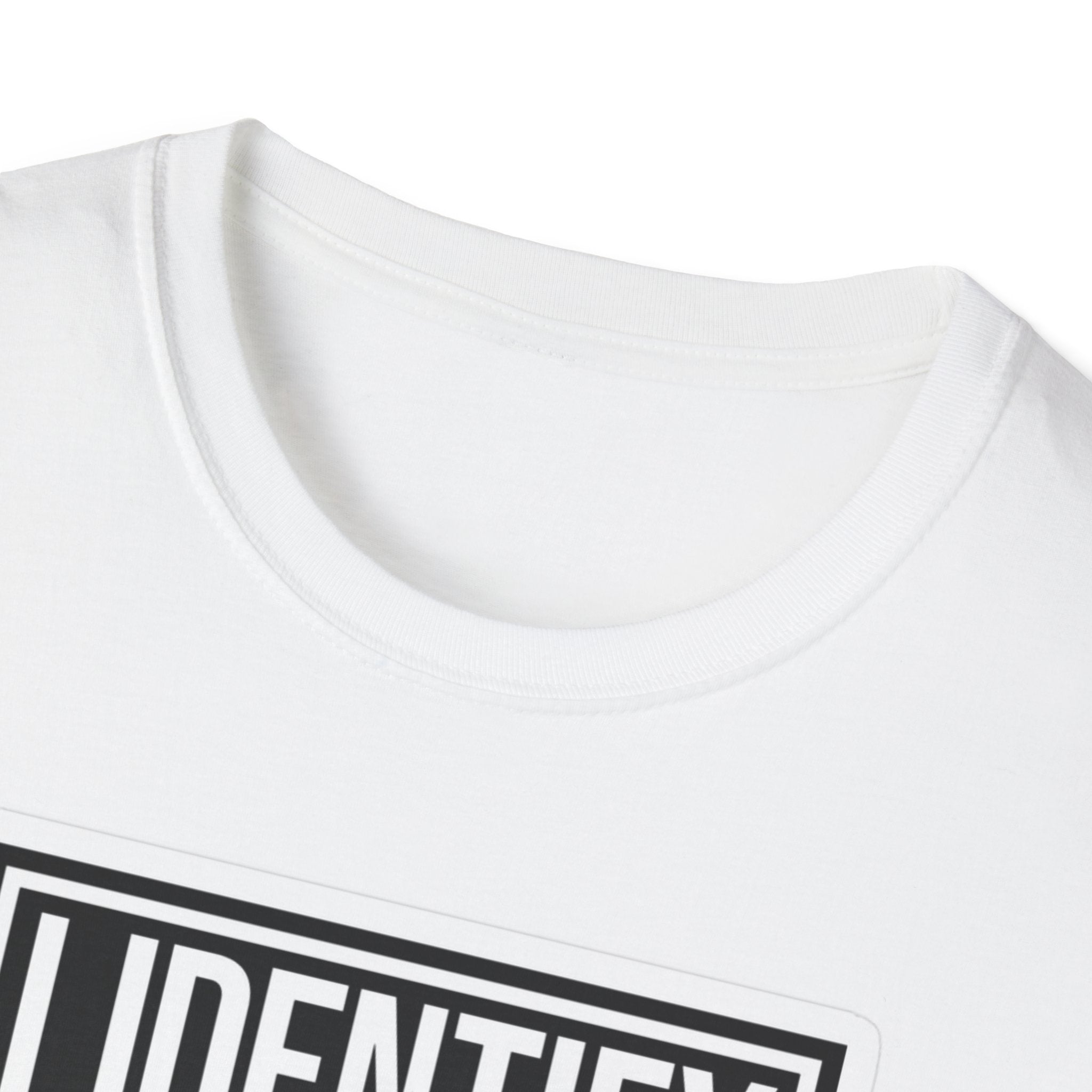 Graphic T-Shirt — "I Identify As A Problem" Statement Tee