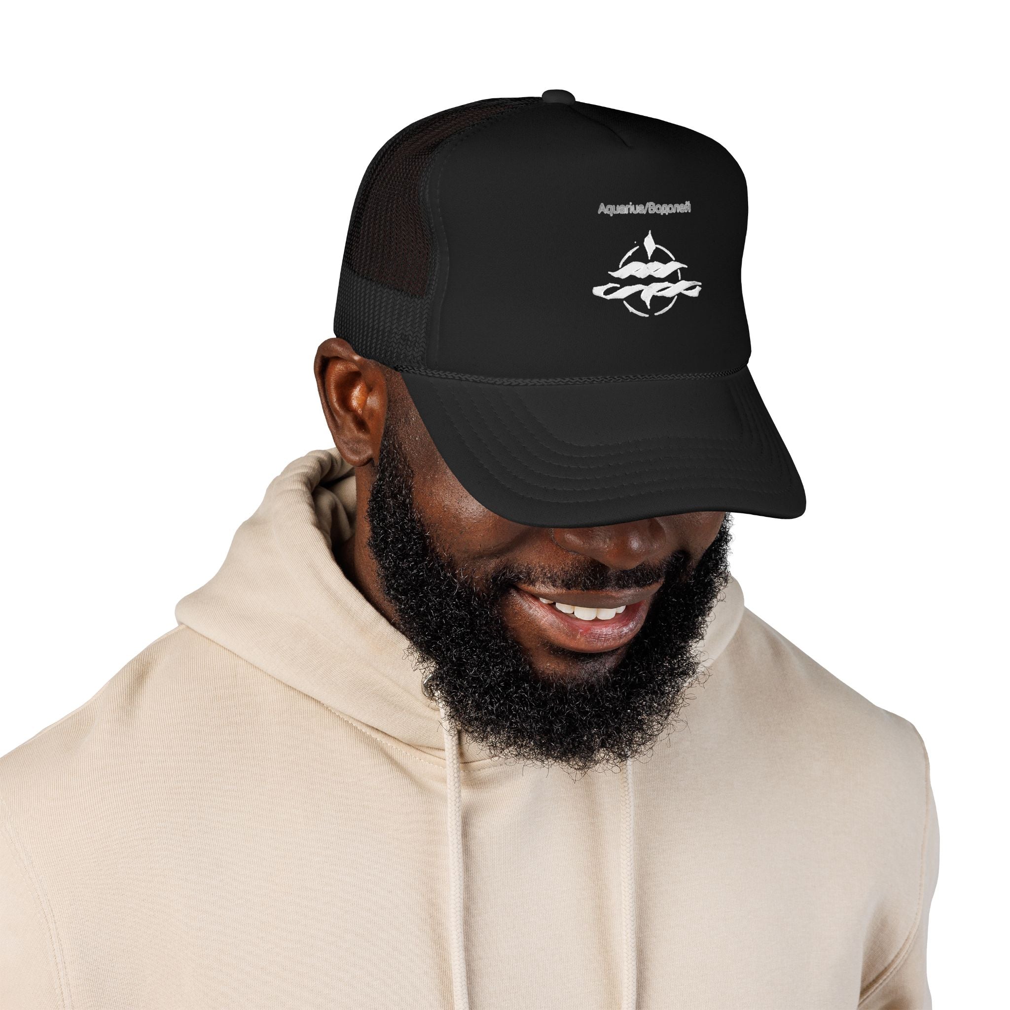 Aquarius Zodiac Sign Foam Trucker Hat — Hazardy