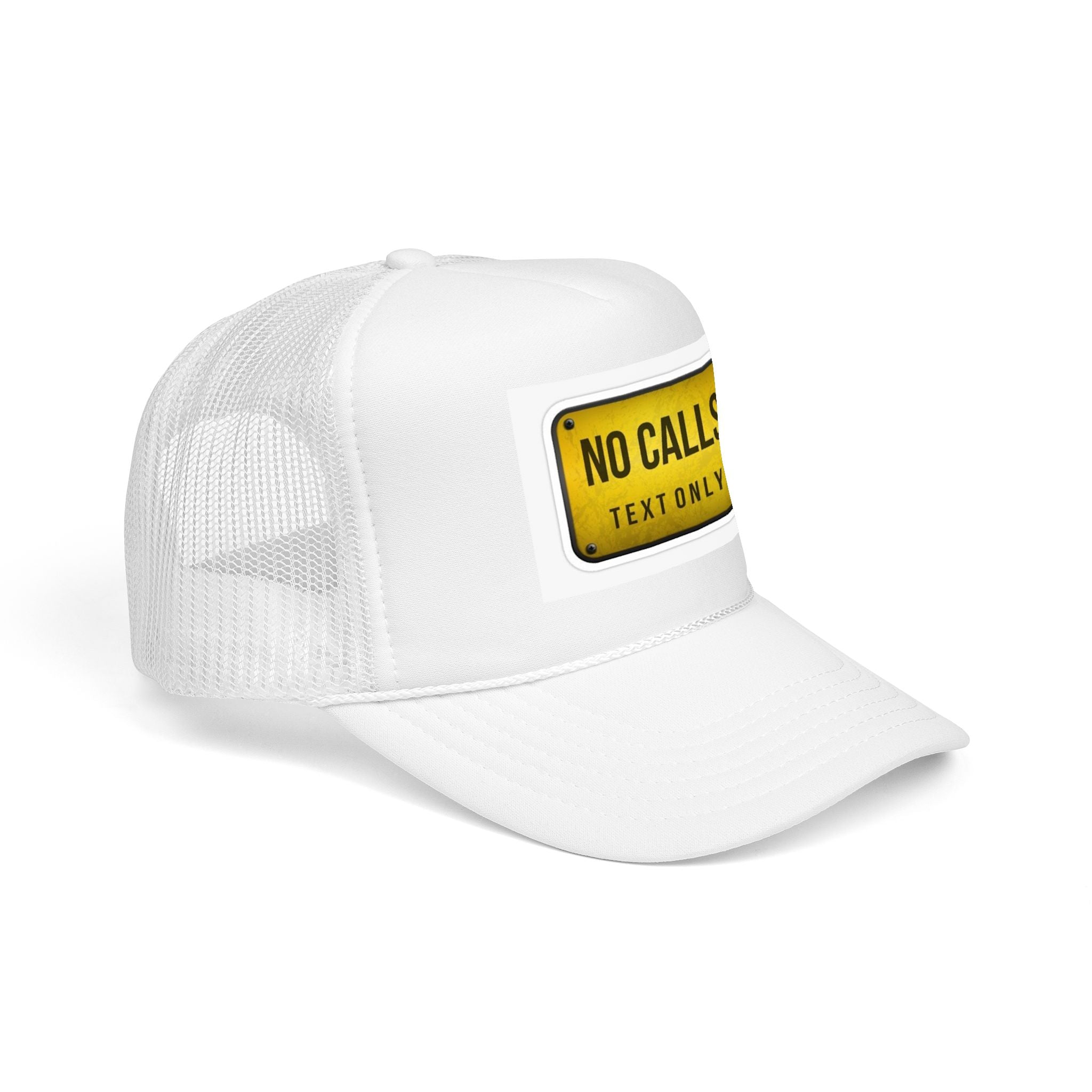 Hazardy "No Calls, Text Only" Trucker Hat — Black
