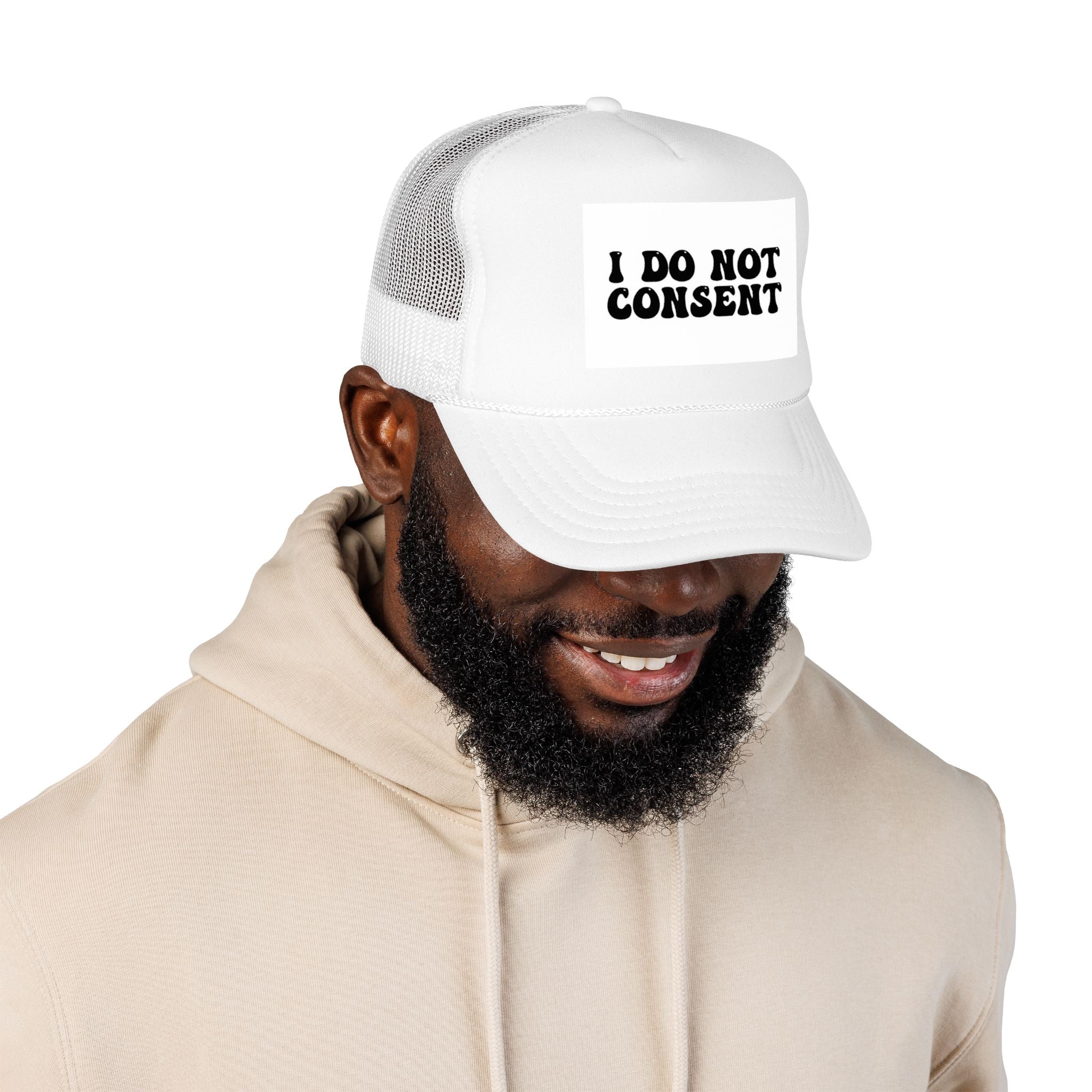 I Do Not Consent Trucker Hat — Bold Statement Foam Mesh Cap