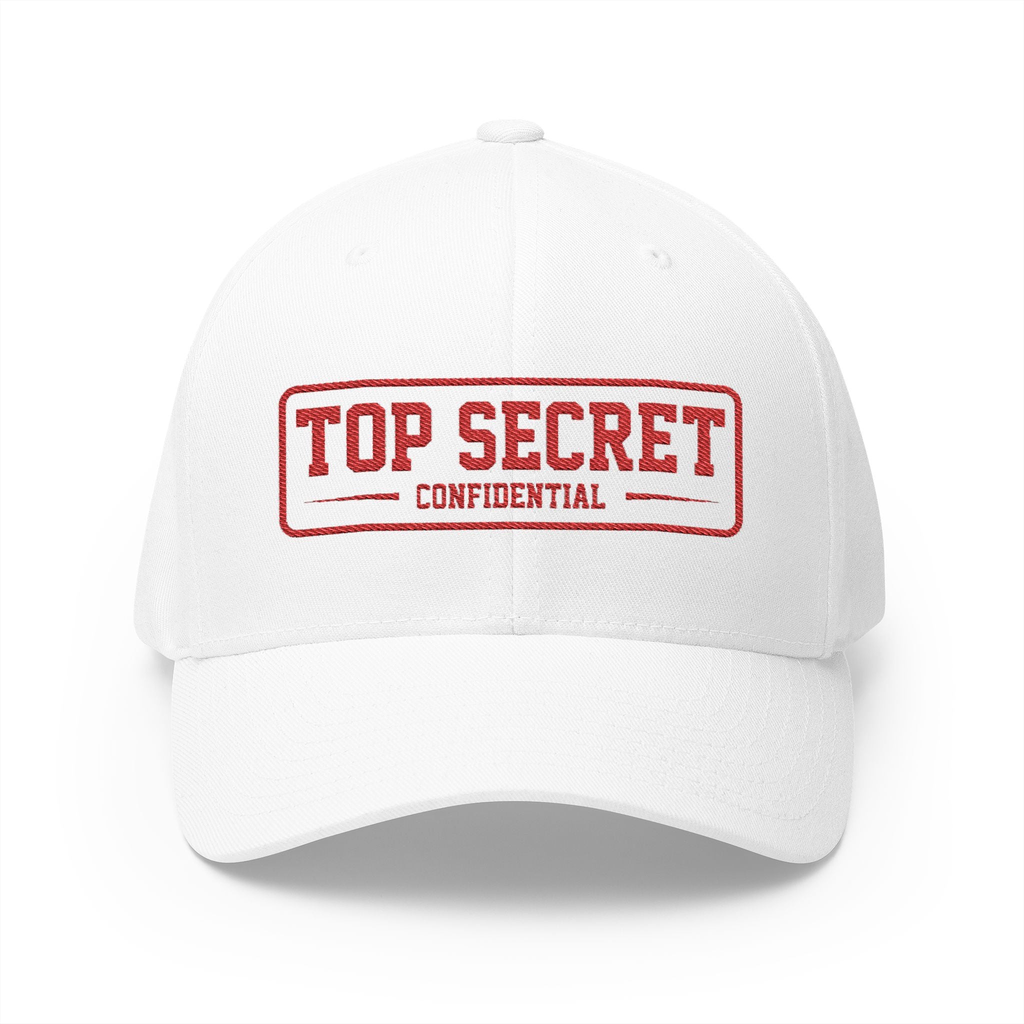 Top Secret Embroidered Cap - 'CONFIDENTIAL' Vintage Stamp Hat