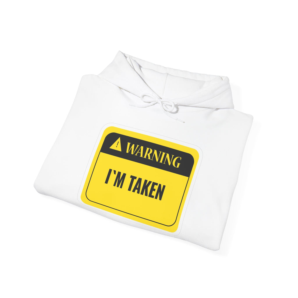 Hazardy "Warning: I'm Taken" Pullover Hoodie — Black
