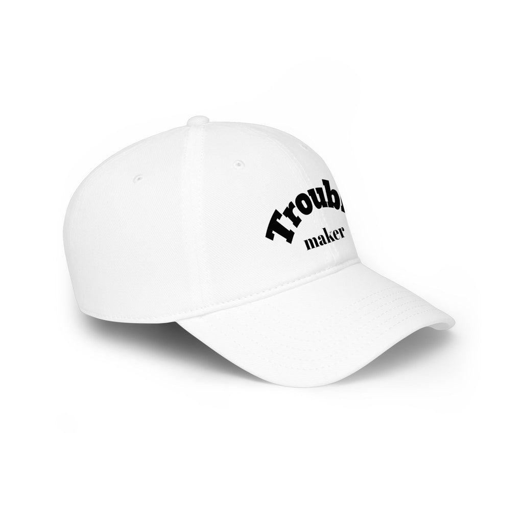 Hazardy~Troublemaker Baseball Cap – Funny Retro Script Low Profile Hat